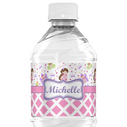 Princess & Diamond Print Water Bottle Labels - Custom Sized (Personalized)