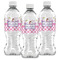 Princess & Diamond Print Water Bottle Labels - Front View
