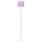 Princess & Diamond Print White Plastic Stir Stick - Single Sided - Square - Single Stick