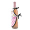 Princess & Diamond Print Wine Bottle Apron - DETAIL WITH CLIP ON NECK