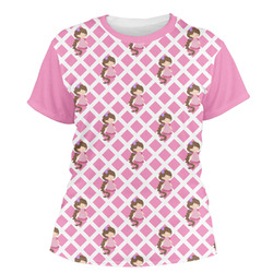 Princess & Diamond Print Women's Crew T-Shirt (Personalized)