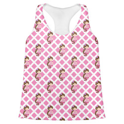 Princess & Diamond Print Womens Racerback Tank Top - X Large