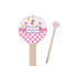 Princess & Diamond Print 7.5" Round Wooden Stir Sticks - Single Sided (Personalized)