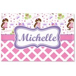 Princess & Diamond Print Woven Mat (Personalized)