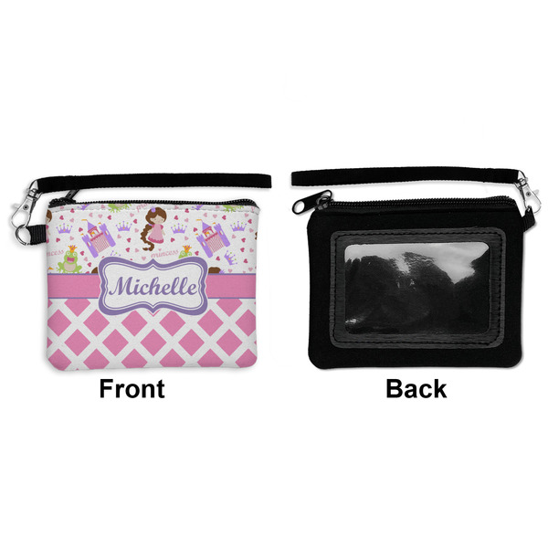 Princess & Diamond Print Wristlet ID Cases - Front & Back