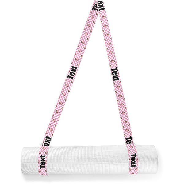 Custom Princess & Diamond Print Yoga Mat Strap (Personalized)