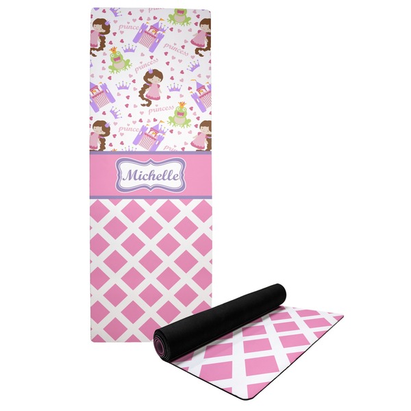 Custom Princess & Diamond Print Yoga Mat (Personalized)