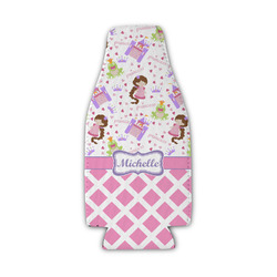 Princess & Diamond Print Zipper Bottle Cooler (Personalized)