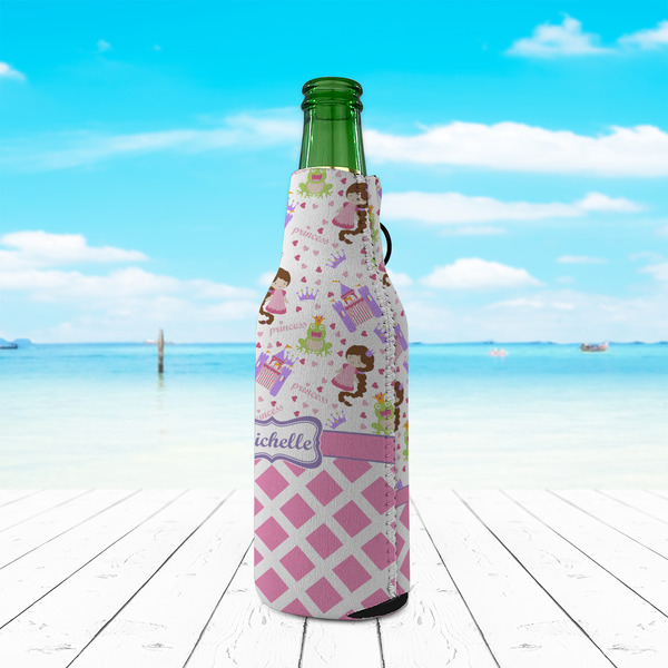 Princess & Diamond Print Zipper Bottle Cooler - LIFESTYLE
