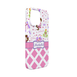 Princess & Diamond Print iPhone Case - Plastic - iPhone 13 Mini (Personalized)