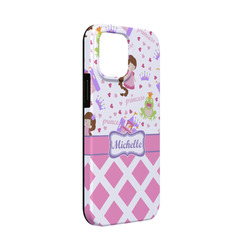 Princess & Diamond Print iPhone Case - Rubber Lined - iPhone 13 Mini (Personalized)