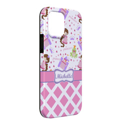Princess & Diamond Print iPhone Case - Rubber Lined - iPhone 13 Pro Max (Personalized)