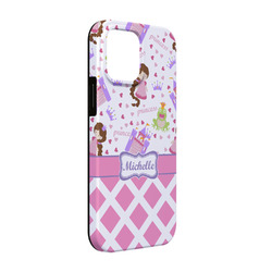Princess & Diamond Print iPhone Case - Rubber Lined - iPhone 13 Pro (Personalized)