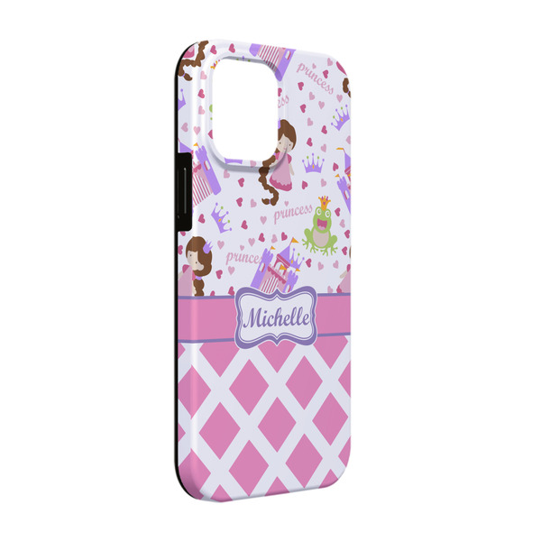 Custom Princess & Diamond Print iPhone Case - Rubber Lined - iPhone 13 (Personalized)