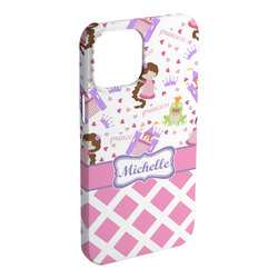 Princess & Diamond Print iPhone Case - Plastic - iPhone 15 Plus (Personalized)