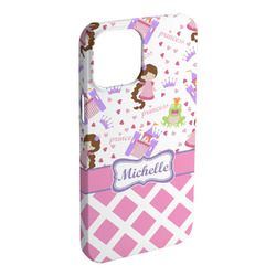 Princess & Diamond Print iPhone Case - Plastic - iPhone 15 Pro Max (Personalized)
