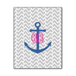 Monogram Anchor Wood Print - 11x14