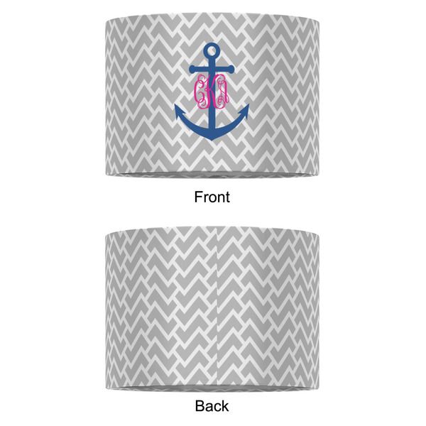 Monogram Anchor 12" Drum Lampshade - APPROVAL (Fabric)