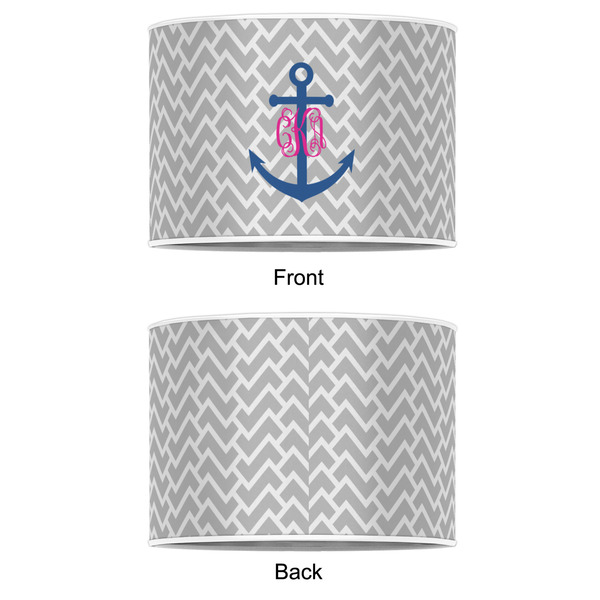 Monogram Anchor 12" Drum Lampshade - APPROVAL (Poly Film)