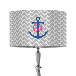 Monogram Anchor 12" Drum Lamp Shade - Fabric