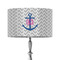 Monogram Anchor 12" Drum Lampshade - ON STAND (Fabric)