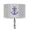 Monogram Anchor 12" Drum Lampshade - ON STAND (Poly Film)
