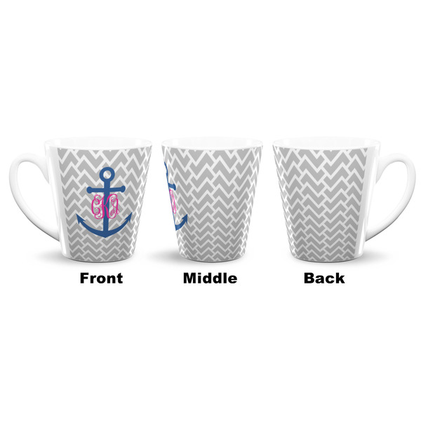 Monogram Anchor 12 Oz Latte Mug - Approval
