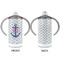 Monogram Anchor 12 oz Stainless Steel Sippy Cups - APPROVAL