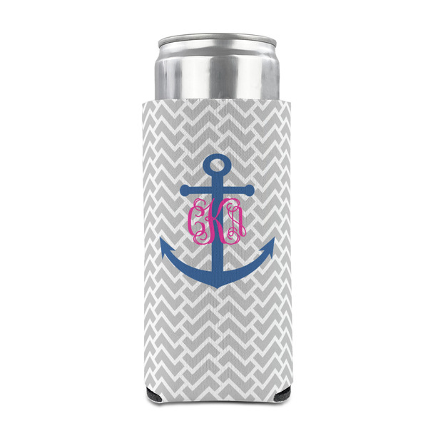 Monogram Anchor 12oz Tall Can Sleeve - FRONT (on can)