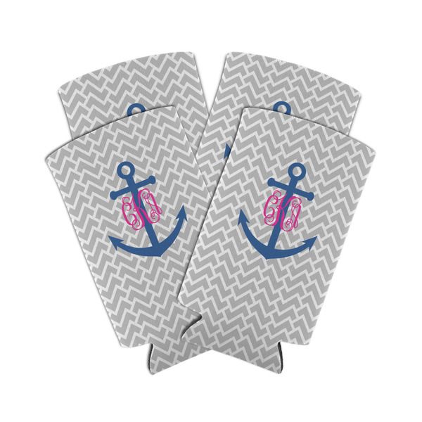 Monogram Anchor 12oz Tall Can Sleeve - Set of 4 - MAIN