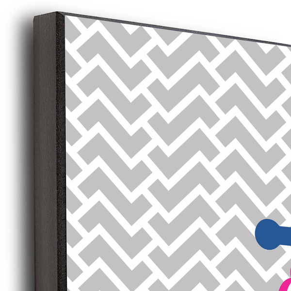 Monogram Anchor 12x12 Wood Print - Closeup