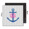 Monogram Anchor 12x12 Wood Print - Front & Back View
