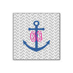 Monogram Anchor Wood Print - 12x12