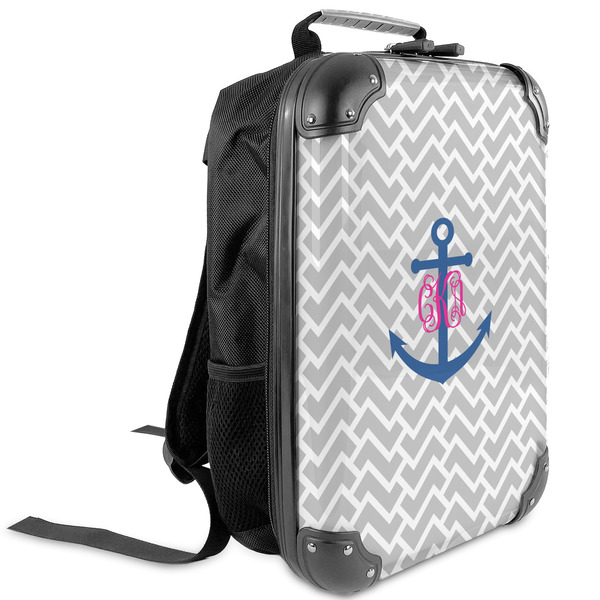 Custom Monogram Anchor Kids Hard Shell Backpack