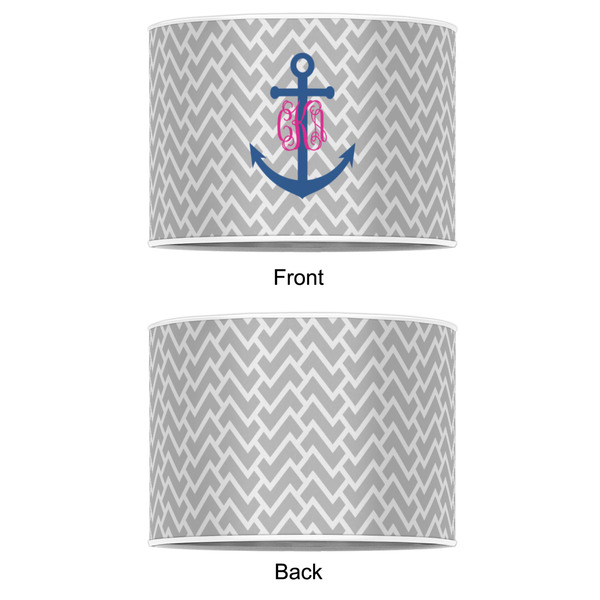 Monogram Anchor 16" Drum Lampshade - APPROVAL (Poly Film)