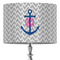 Monogram Anchor 16" Drum Lampshade - ON STAND (Fabric)