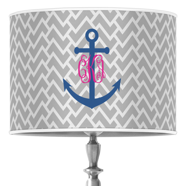 Custom Monogram Anchor Drum Lamp Shade
