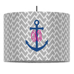 Monogram Anchor Drum Pendant Lamp (Personalized)