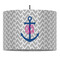 Monogram Anchor Drum Pendant Lamp (Personalized)