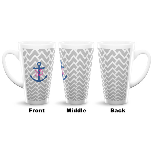 Monogram Anchor 16 Oz Latte Mug - Approval