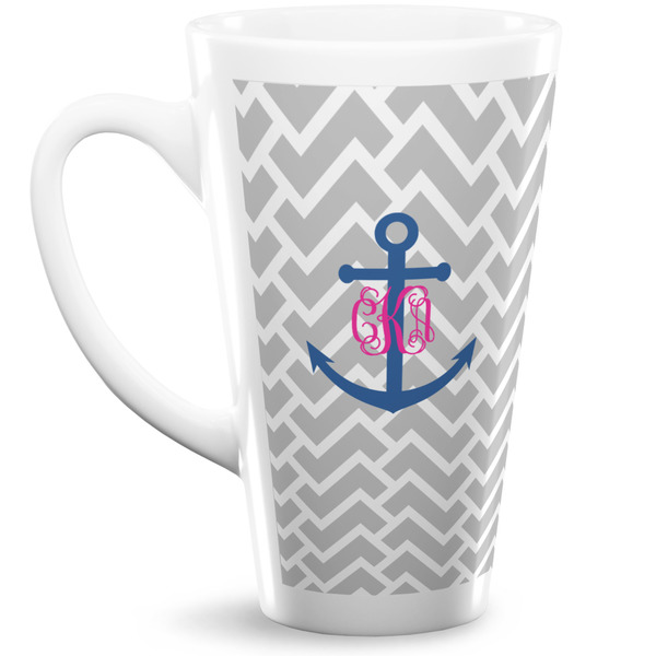 Custom Monogram Anchor Latte Mug