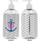 Monogram Anchor 16 oz Plastic Liquid Dispenser- Approval- White