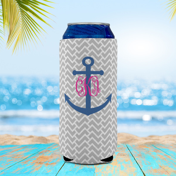 Monogram Anchor 16oz Can Sleeve - LIFESTYLE