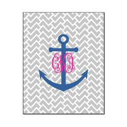 Monogram Anchor Wood Print - 16x20