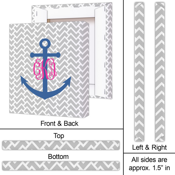 Monogram Anchor 20x24 - Canvas Print - Approval