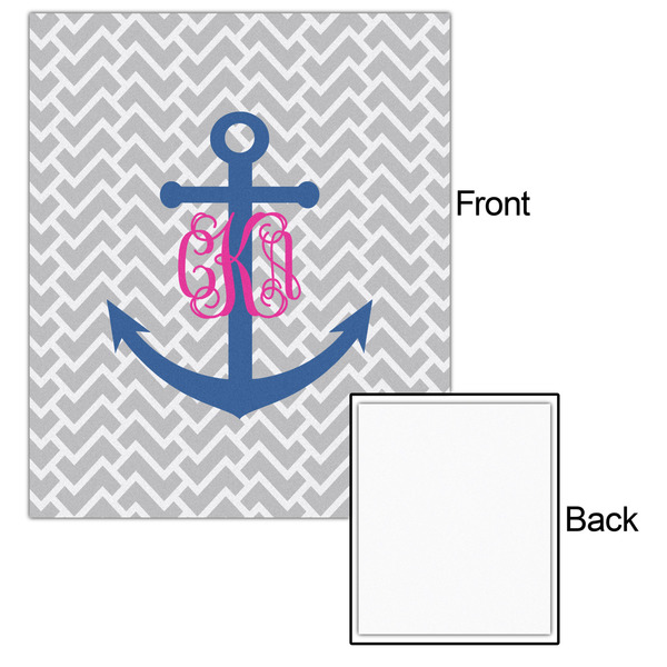 Monogram Anchor 20x24 - Matte Poster - Front & Back
