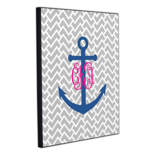 Monogram Anchor 20x24 Wood Print - Angle View