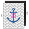 Monogram Anchor 20x24 Wood Print - Front & Back View