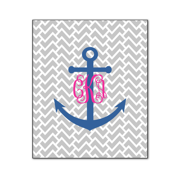 Custom Monogram Anchor Wood Print - 20x24