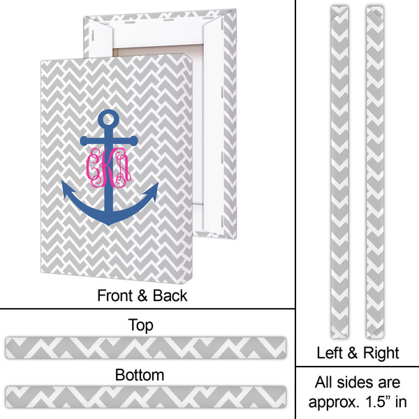 Monogram Anchor 20x30 - Canvas Print - Approval